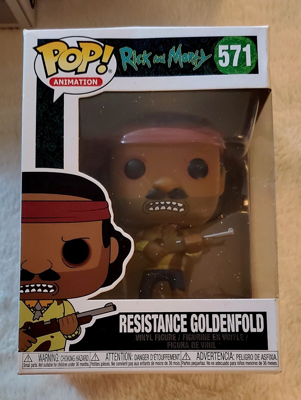 Funko Pop Rick & Morty Resistance Goldenfold. #571 In Box